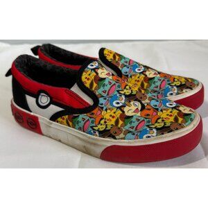 Ground Up Pokeman Pikachu Slip On Canvas Shoes Sneakers Children's Size 3